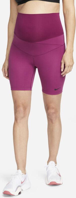Nike One(M)Dri FIT Damesshorts van 18 cm(zwangerschapskleding) Rood