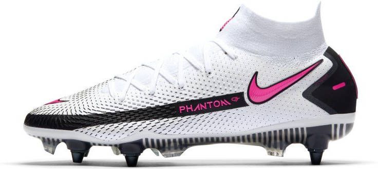 Nike PHANTOM GT ELITE DF Ijzeren Nop Anti Clog Voetbalschoenen(SG)Wit Roze Zwart