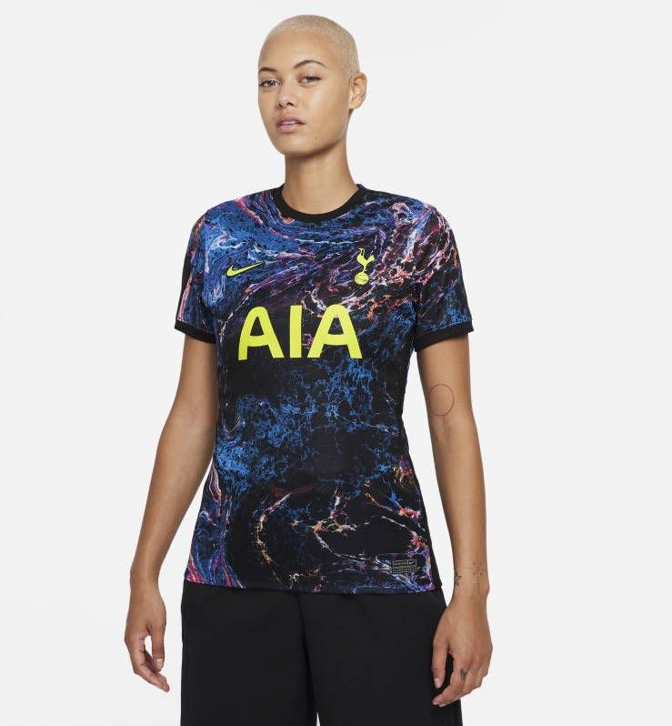 Nike Tottenham Hotspur 2021/22 Stadium Uit voetbalshirt met Dri FIT voor dames Zwart