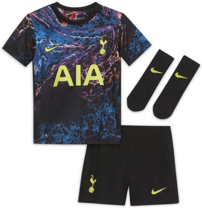 Nike Tottenham Hotspur 2021/22 Uit Voetbaltenue voor baby's/peuters Black/Black/Venom Green