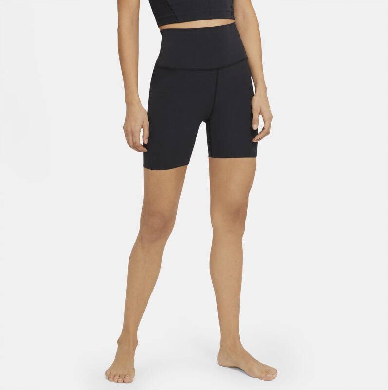 Nike Yoga Luxe Damesshorts met hoge taille Zwart