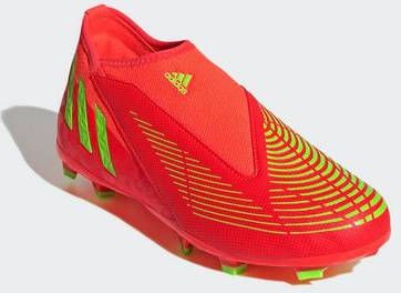 Adidas Kids adidas Predator Edge.3 Veterloze Gras Voetbalschoenen(FG)Kids Rood Groen