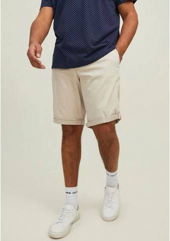 JACK & JONES PLUS SIZE regular fit short JPSTBOWIE Plus Size oxford tan