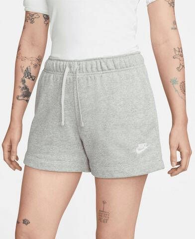 Nike Sportswear Club Fleece Damesshorts met halfhoge taille Grijs