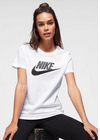 Nike Essential Futura T shirt Dames White/Black/Black Dames
