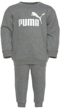 PUMA Minicats Essentials Crew Trainingspak Baby/Peuters Grijs Wit