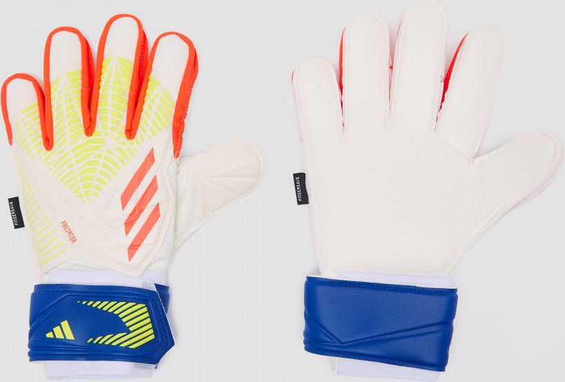 adidas Predator Match Fingersave Keepershandschoenen Wit Geel Oranje Blauw