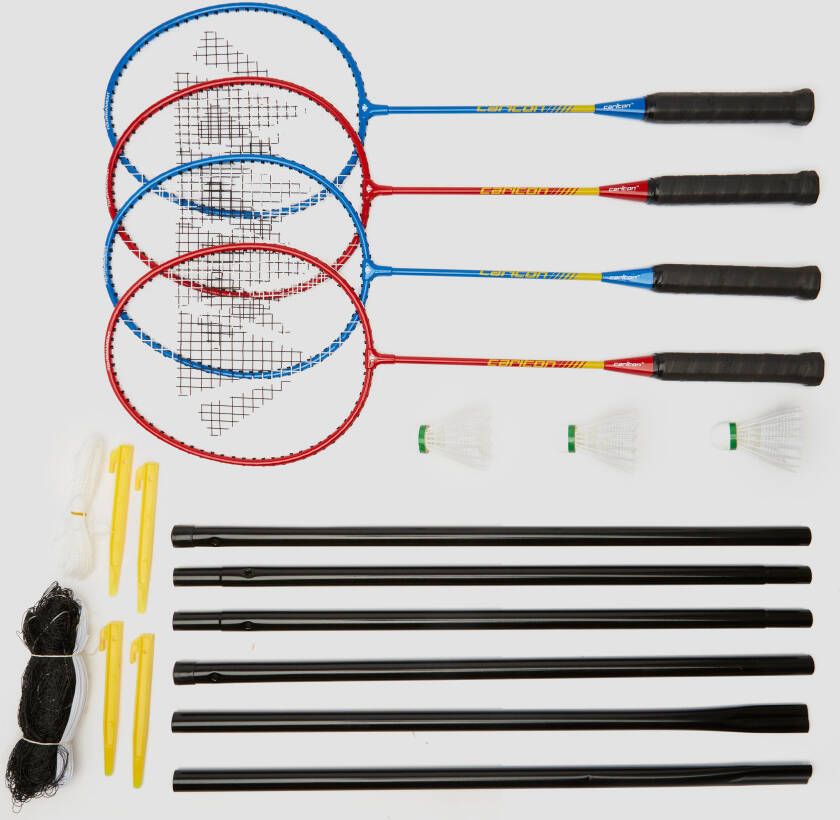 Carlton tournament badminton set 4 player geel