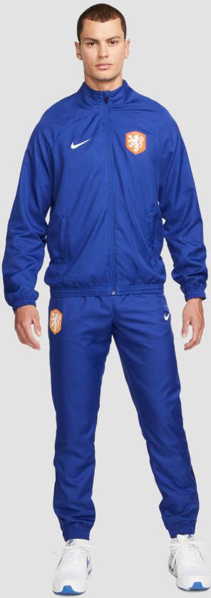 Nike Nederland Strike Dri FIT geweven voetbaltrainingspak voor heren Blauw