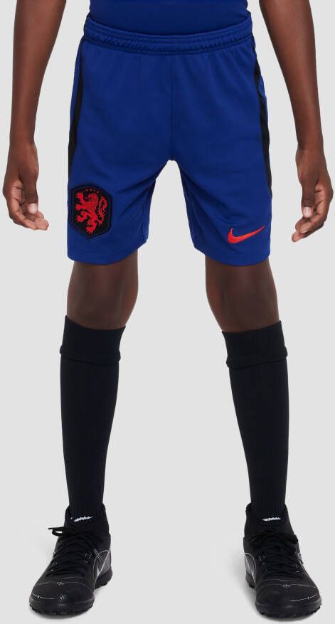 Nike Kids Nederland 2022/23 Stadium Uit Nike Dri FIT voetbalshorts voor kids Blauw