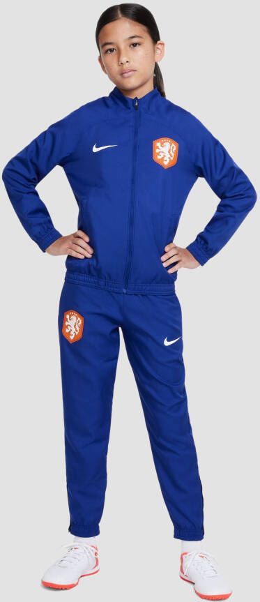 Nike Kids Nederland Strike Nike Dri FIT geweven voetbaltrainingspak voor kids Blauw