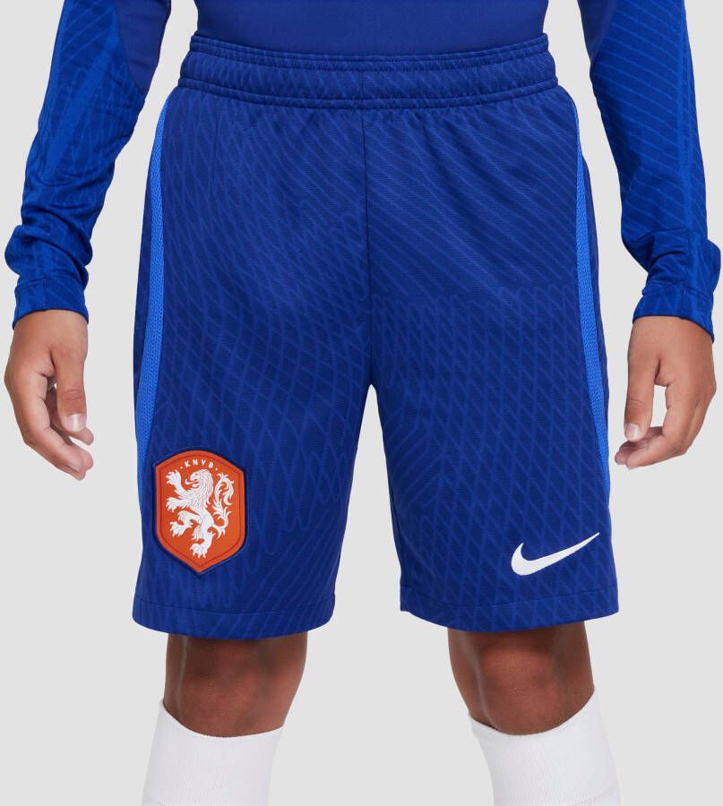 Nike Nederland Trainingsshorts Dri FIT Strike 2022/23 Blauw/Blauw/Wit Kinderen