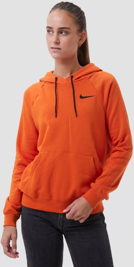 Nike knvb nederland sportswear essential fleece trui 22/23 oranje dames