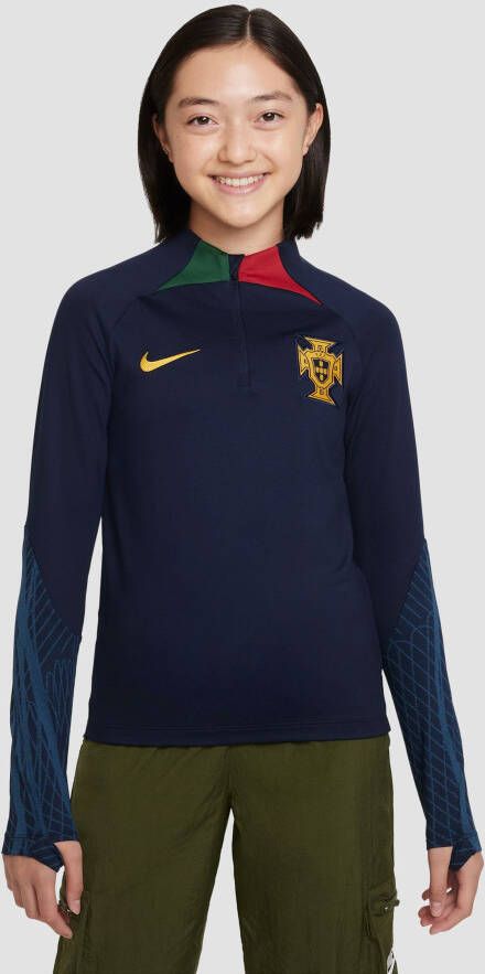 Nike Portugal Trainingsshirt Dri FIT Strike Drill 2022/23 Navy/Groen/Geel Kinderen
