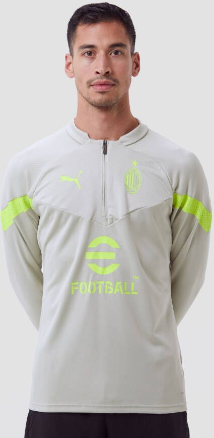 PUMA AC Milan 1/4 Zip Trainingstrui 2022 2023 Groen Geel
