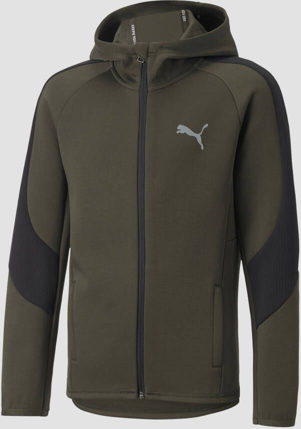 PUMA Evostripe Vest Kids Donkergroen Zwart