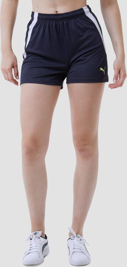PUMA Individual Liga Trainingsbroekje Dames Donkerblauw Lichtgroen
