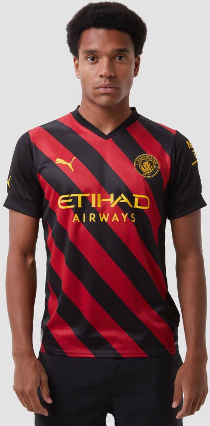Puma manchester city fc uitshirt 22/23 zwart/rood heren