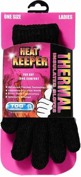 Heatkeeper Handschoen Chenille Handschoenen Zwart online kopen