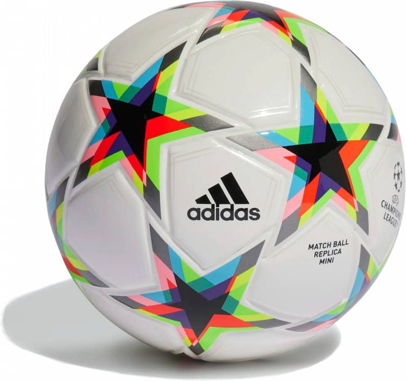 adidas Voetbal Champions League 2022 Mini Wit/Zilver/Turquoise