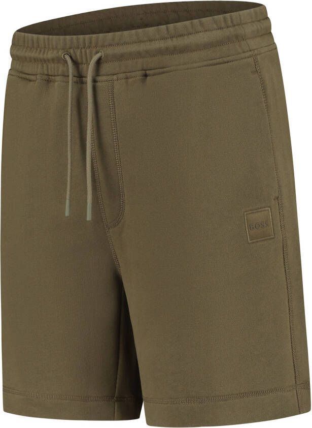 BOSS Casual regular fit sweatshort dark green