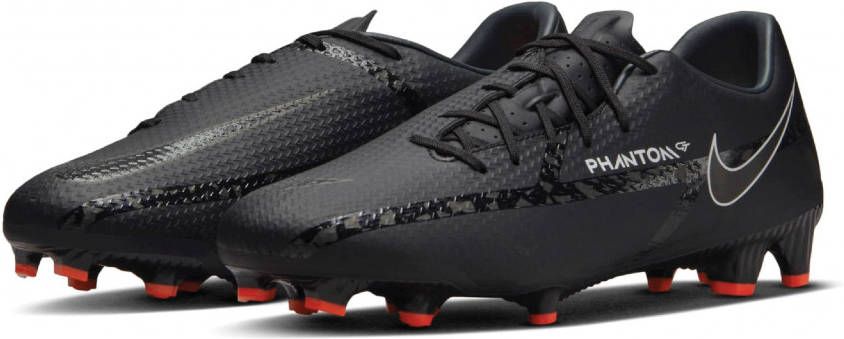 Nike Phantom GT2 Academy Gras/Kunstgras Voetbalschoenen(MG)Zwart Grijs Rood