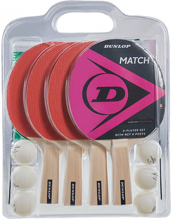 Dunlop Match Tafeltennis Set(4 spelers )