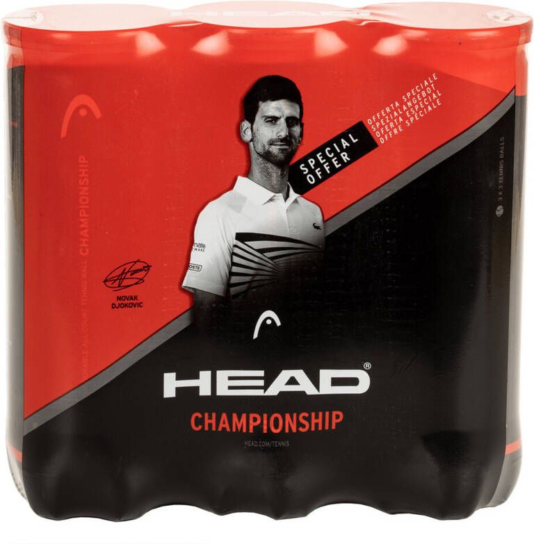 Head Championship Novak Djokovic Tennisballen(3x 3 can )