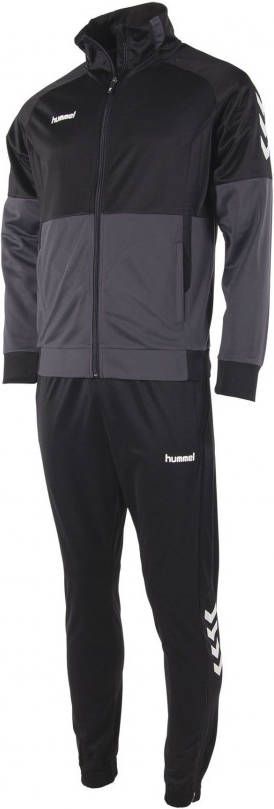 Hummel Authentic Full Zip Trainingspak Kids Zwart Grijs