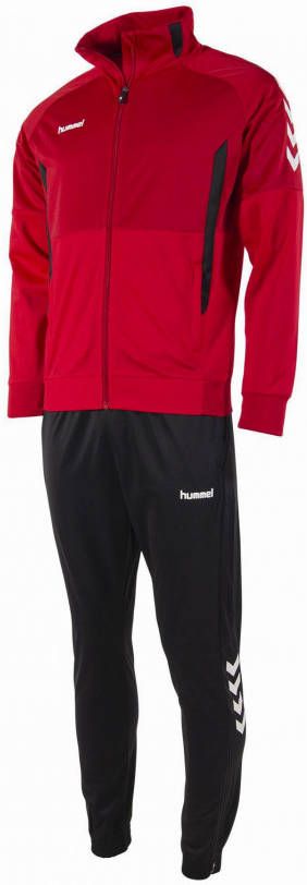 Hummel Authentic Full Zip Trainingspak Kids Rood Zwart