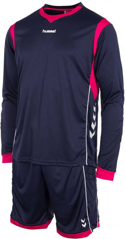 hummel Senior Keepersset donkerblauw/roze