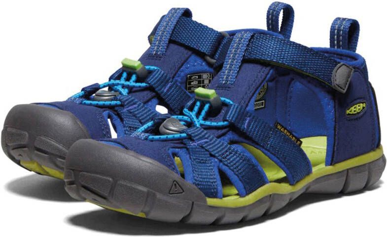 Keen Seacamp II CNX Youth Sandaal Junior Middenblauw/Lichtgroen