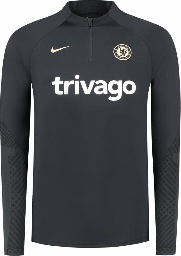 Nike Chelsea Strike Trainingstrui 2022 2023 Zwart Goud
