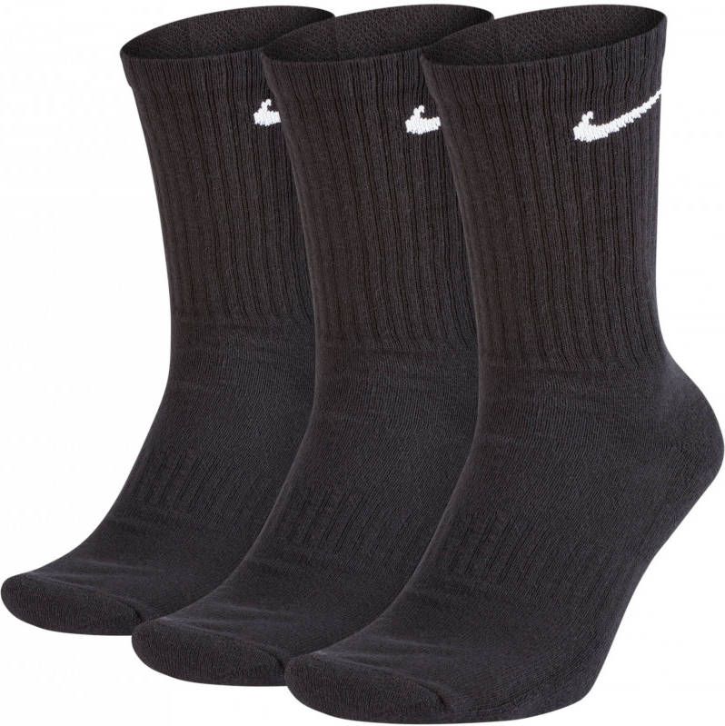 Nike Dri fit Fashion Crew Freizeitsocken 3er Pack Unisex Black 63% Baumwolle, 33% Polyamid, 2% Polyester, 2% Elasthan