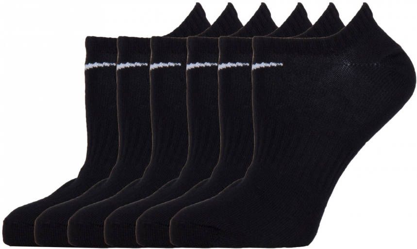Nike Everyday Lightweight Korte Sportsokken 6 Pack Zwart