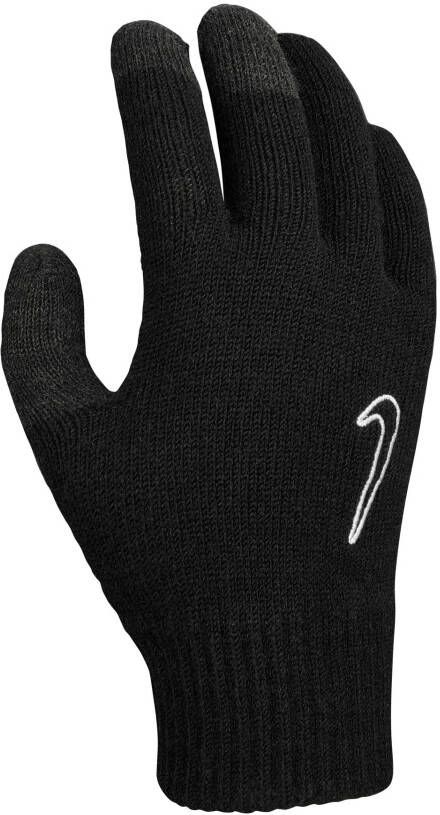Nike Knitted Tech Grip Handschoenen Zwart Swoosh Wit