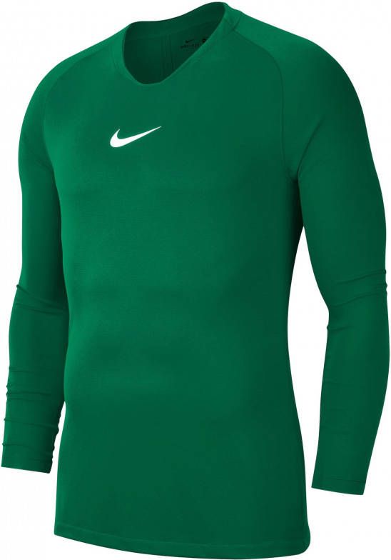 Nike Dri Fit Park Ondershirt Lange Mouwen Groen Wit