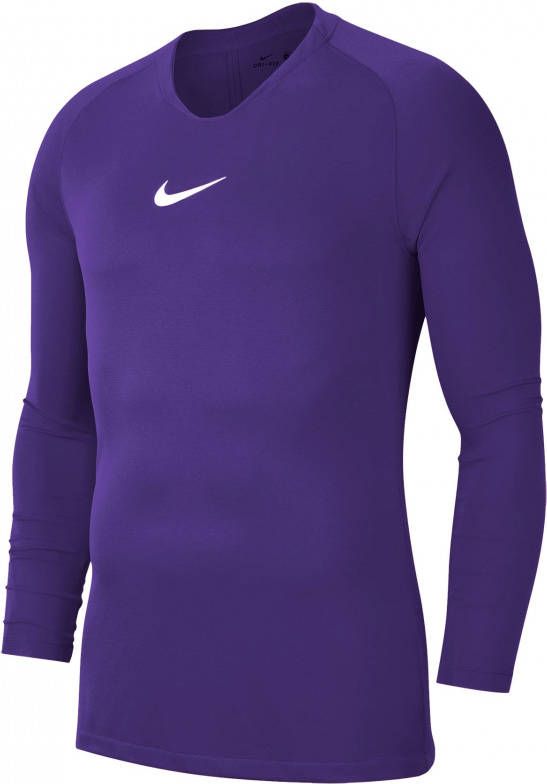 Nike Dri Fit Park Ondershirt Lange Mouwen Paars Wit