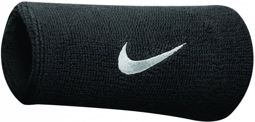 Nike Swoosh Polsband Doublewide Zwart Grijs