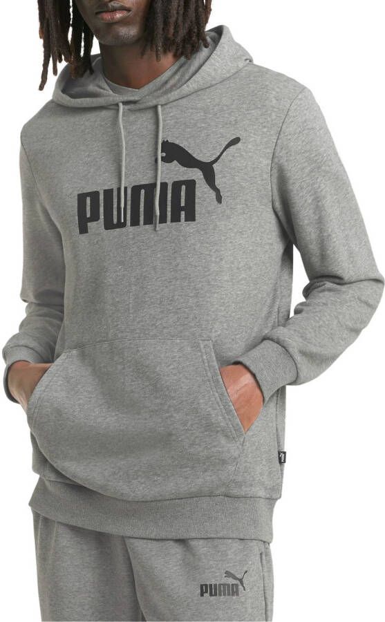 Puma Grijze Ess Big Logo Hoodie FL Heren maat L