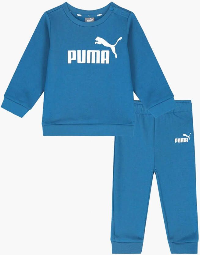 Puma essentials minicatrs crew joggingpak blauw baby kinderen