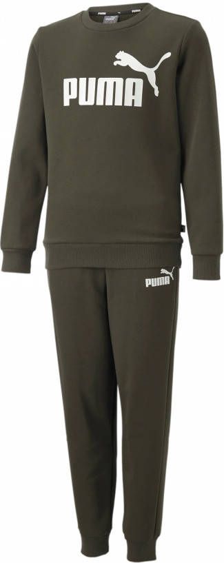 PUMA No.1 Logo Sweat Fleece Trainingspak Kids Donkergroen