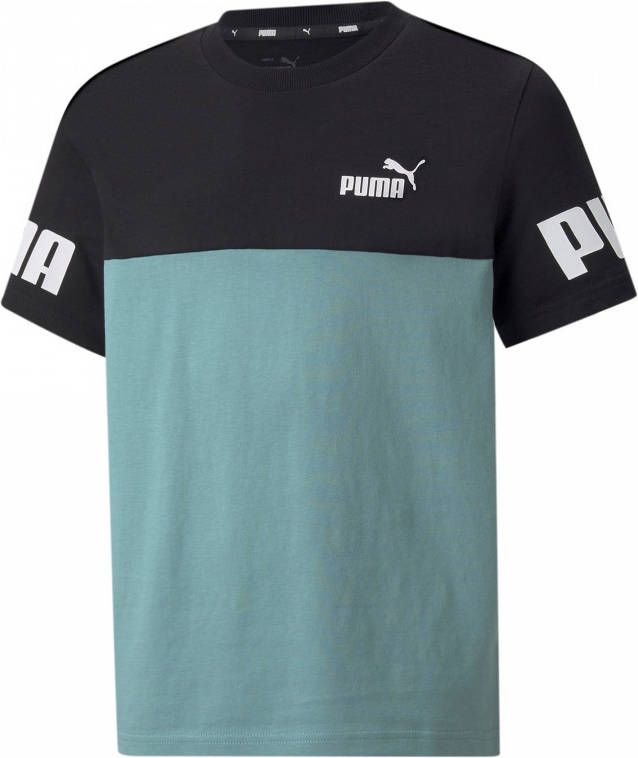 Puma power shirt zwart/blauw kinderen