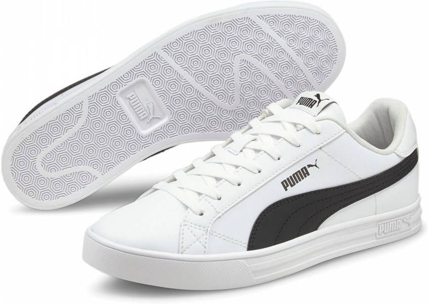 Puma smash vulc v3 lo sneakers zwart/wit heren