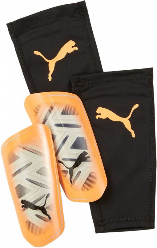 PUMA Ultra Flex Sleeve Scheenbeschermers Volwassen/Kids Oranje Grijs Zwart