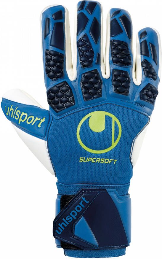 Uhlsport Keepershandschoenen Hyper Act Supersoft HN Blauw/Wit/Fluo Yellow