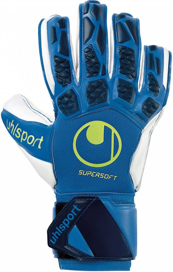 Uhlsport Keepershandschoenen Hyper Act Supersoft Blauw/Wit/Fluo Yellow