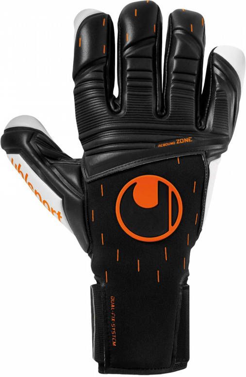 Uhlsport Speed Contact Absolutgrip HN Keepershandschoenen Zwart Wit Feloranje