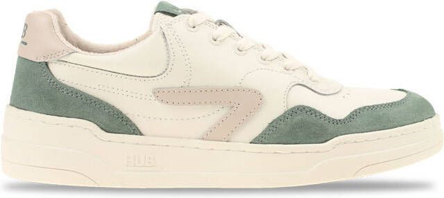 HUB Witte Court z Men Lage Sneakers