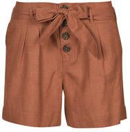 ONLY high waist straight fit short ONLVIVA roodbruin